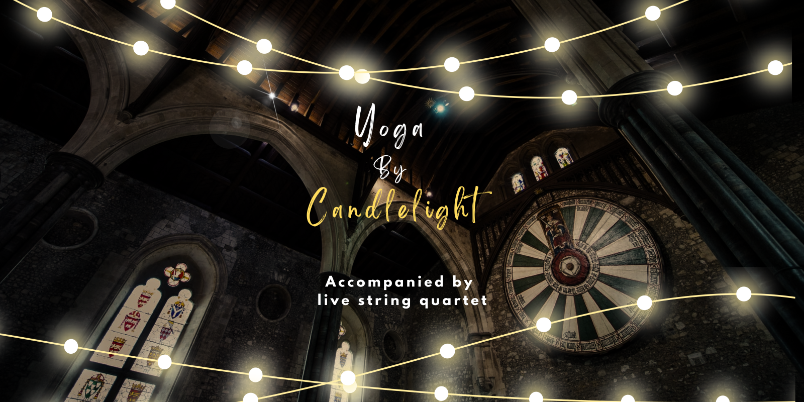 A dark image reading 'Yoga by Candlelight'
