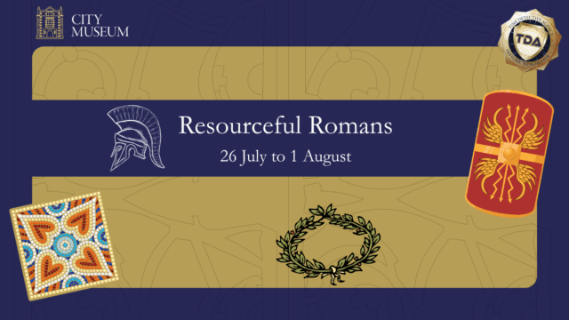 A banner with the title Resourceful Romans